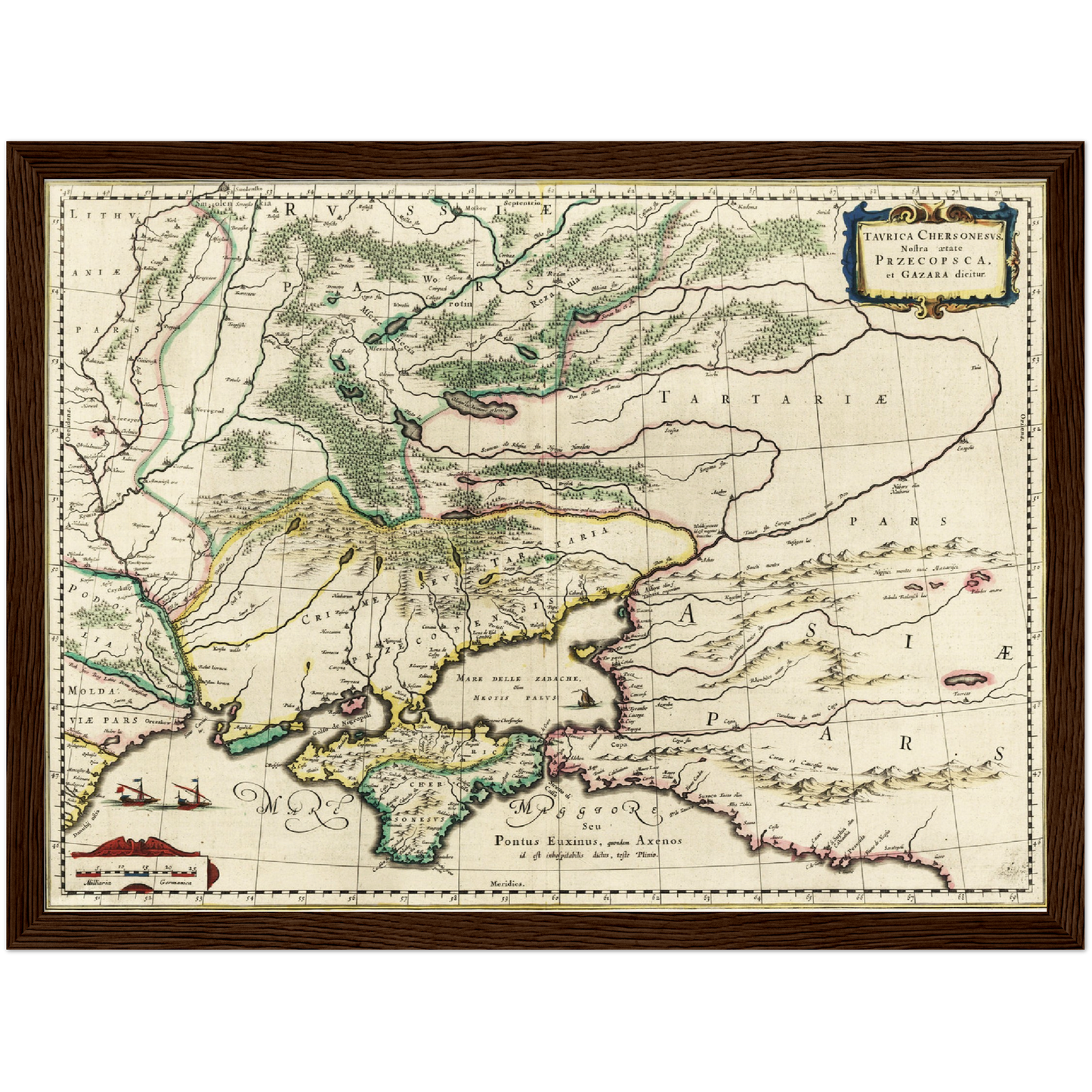 Historical city map  Test product horizontal 3 sizes