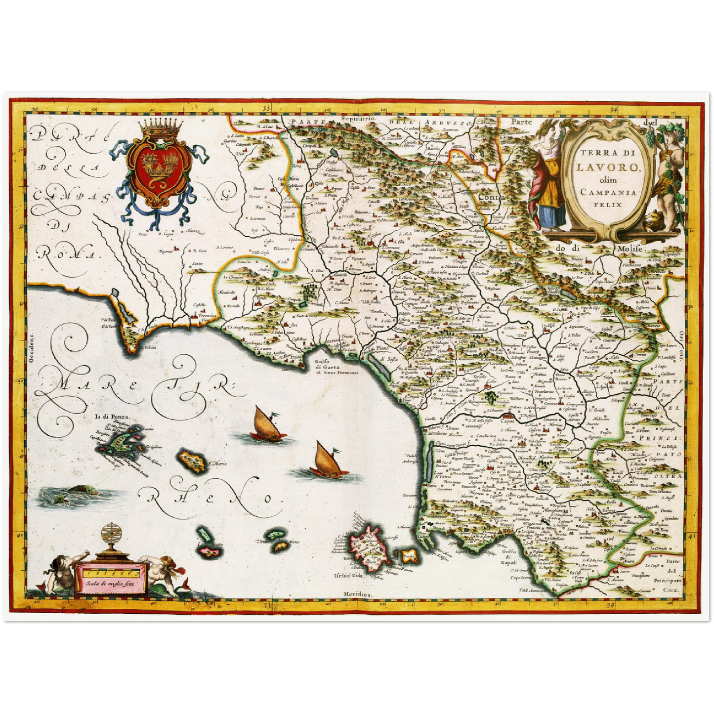 Historical city map  Test product horizontal 3 sizes