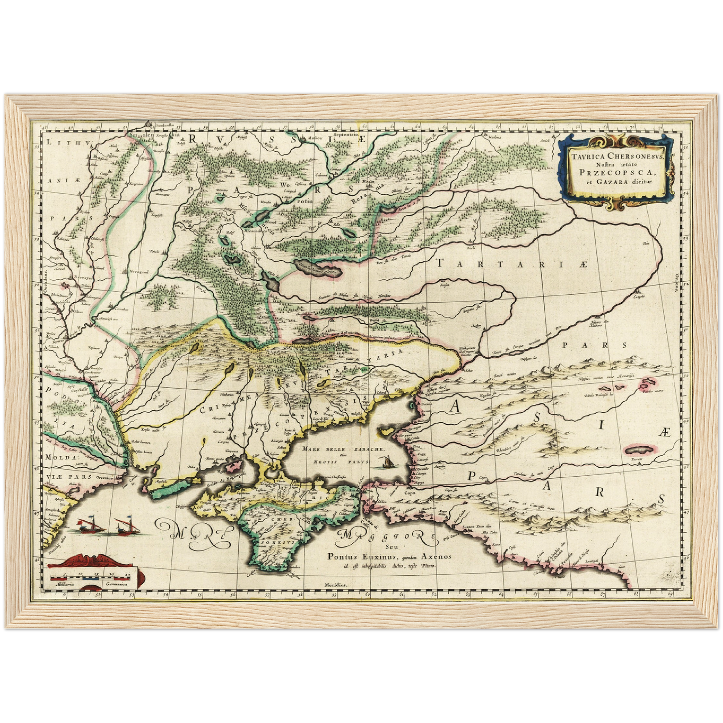 Historical city map  Test product horizontal 3 sizes