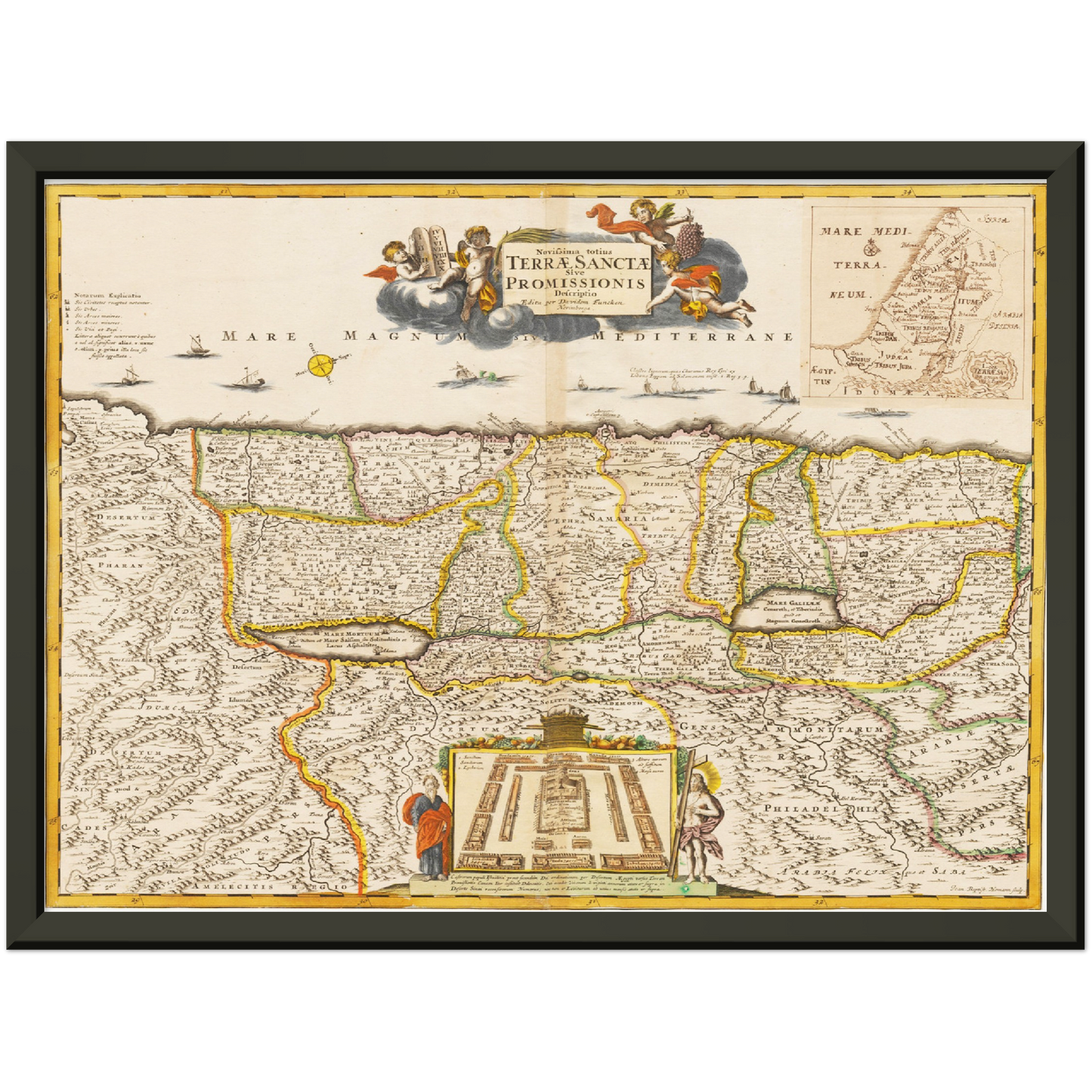 Historical city map  Test product horizontal 3 sizes
