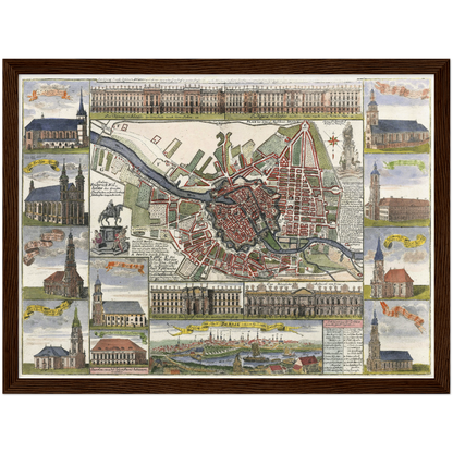 Historical city map  Test product horizontal 3 sizes