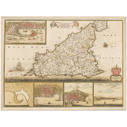 Historical city map  Test product horizontal 3 sizes