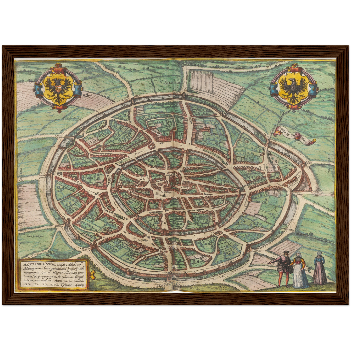 Historical city map  Test product horizontal 3 sizes