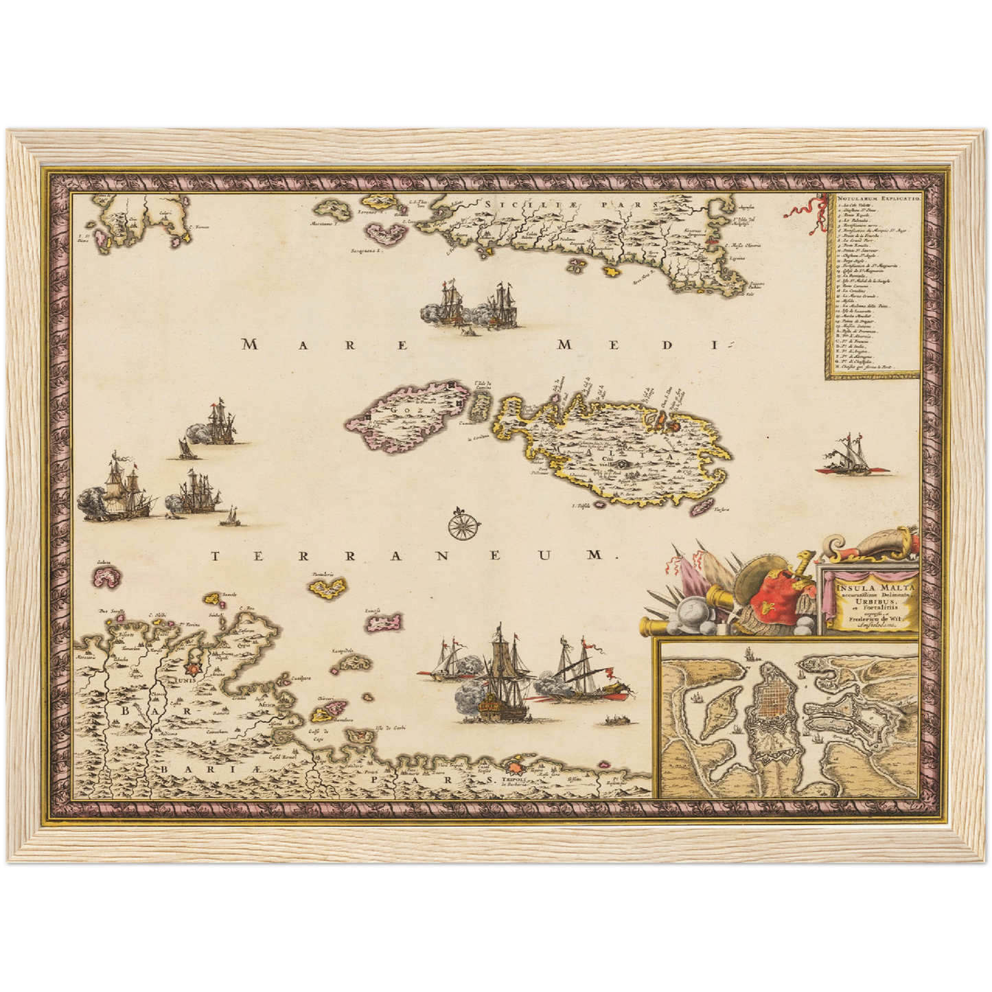 Historical city map  Test product horizontal 3 sizes