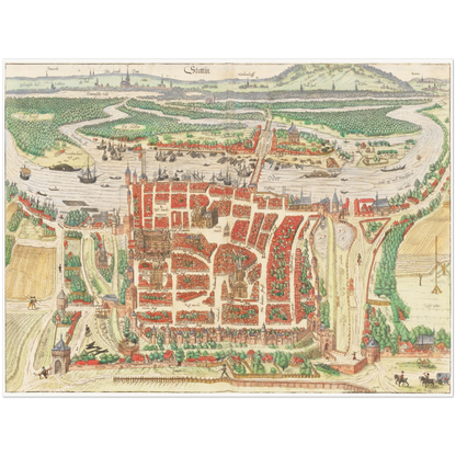 Historical city map  Test product horizontal 3 sizes