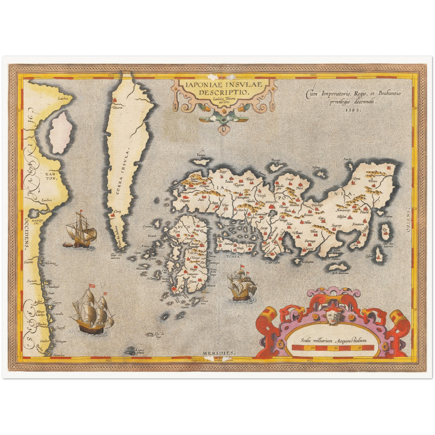 Historical city map  Test product horizontal 3 sizes