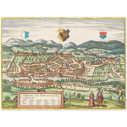 Historical city map  Test product horizontal 3 sizes