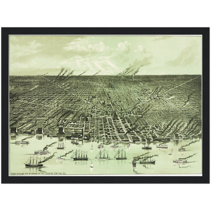 Historical city map  Test product horizontal 3 sizes
