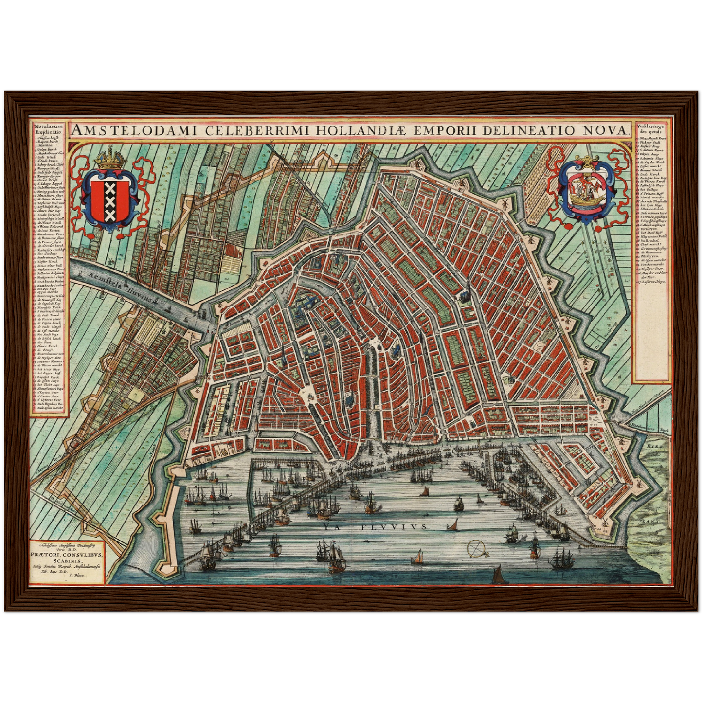 Historischer Stadtplan Amsterdam um 1649