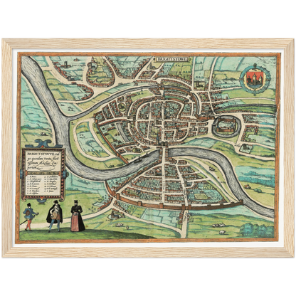 Historical city map  Test product horizontal 3 sizes