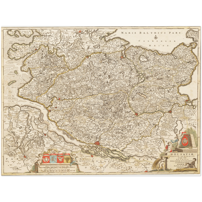 Historical city map  Test product horizontal 3 sizes