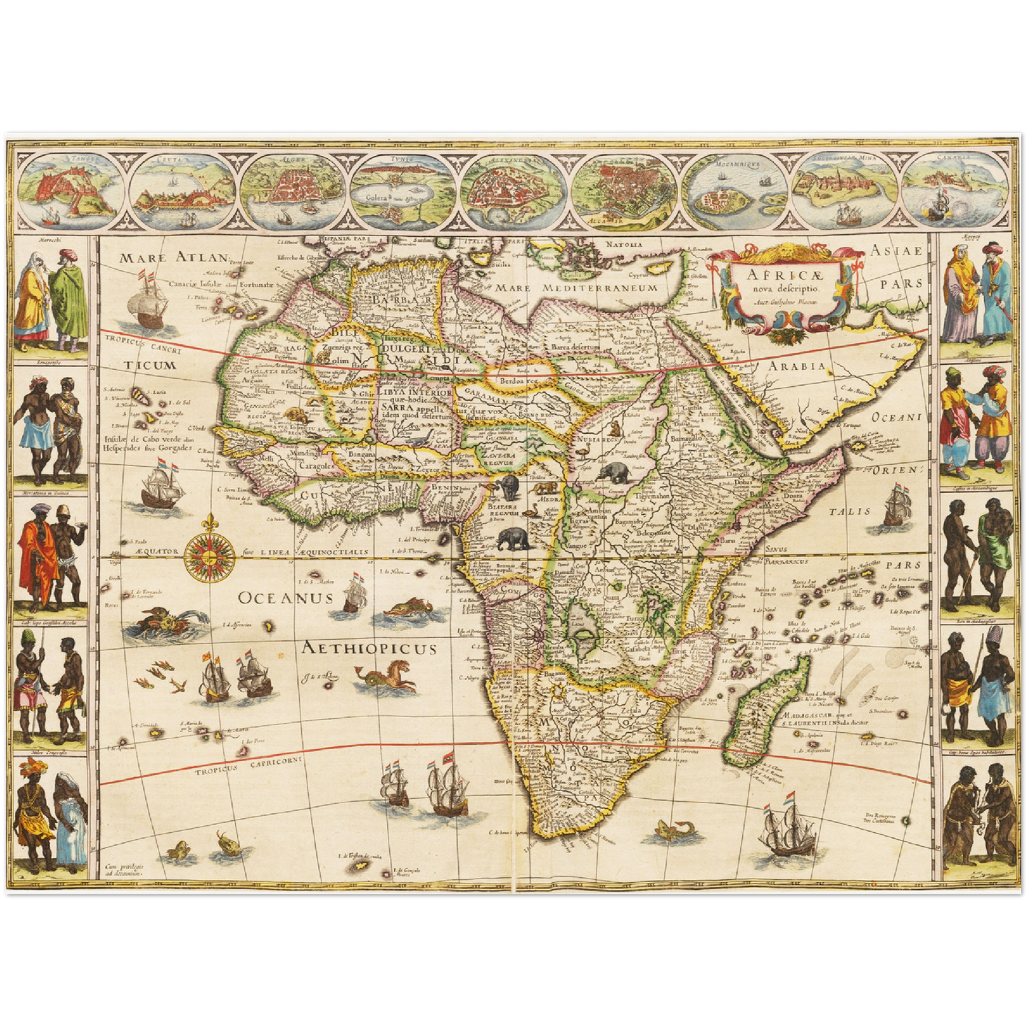 Historical city map  Test product horizontal 3 sizes