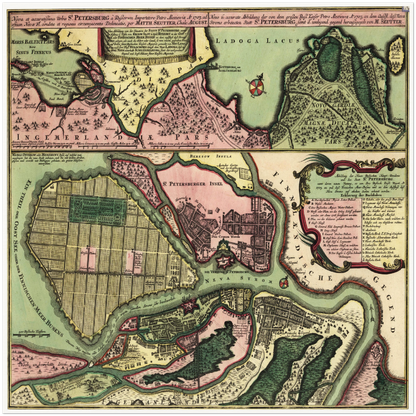 Historical city map  Test product horizontal 3 sizes