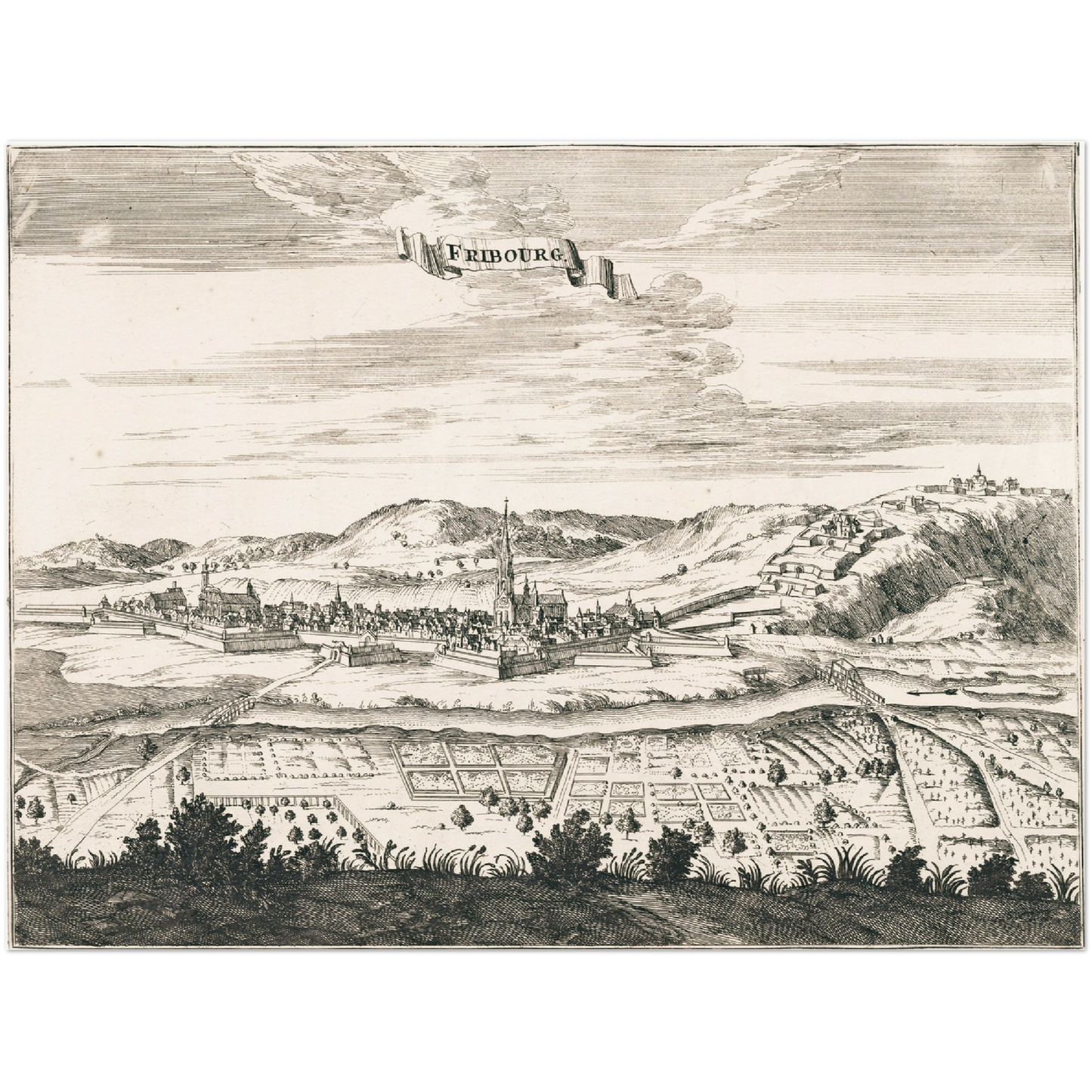 Historical city map  Test product horizontal 3 sizes