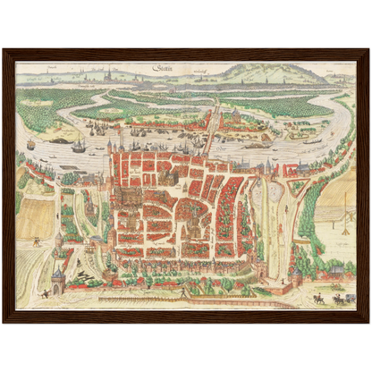 Historical city map  Test product horizontal 3 sizes