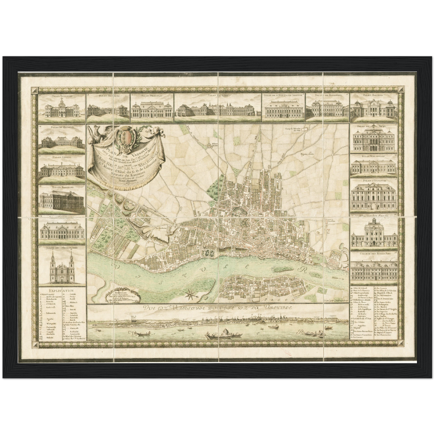 Historical city map  Test product horizontal 3 sizes
