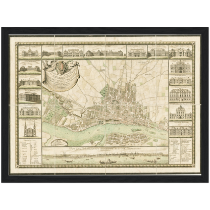 Historical city map  Test product horizontal 3 sizes