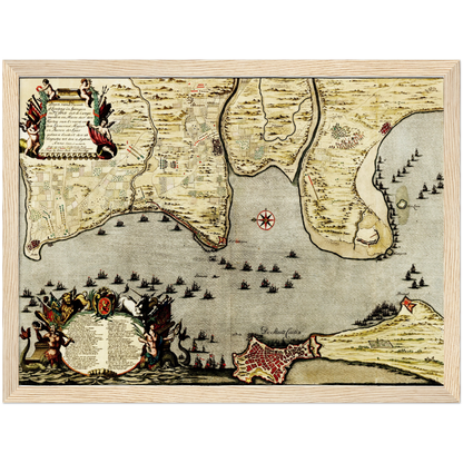 Historischer Stadtplan Cadiz um 1700