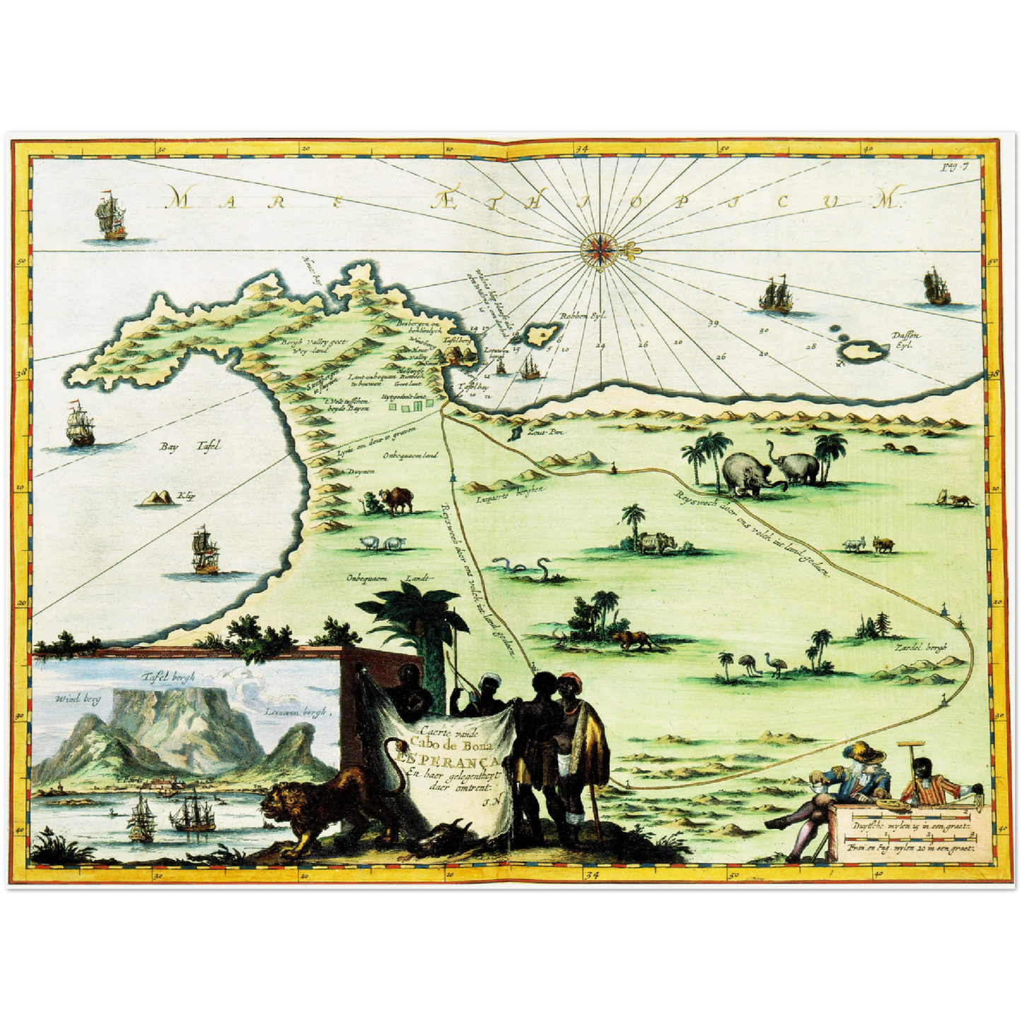 Historical city map  Test product horizontal 3 sizes