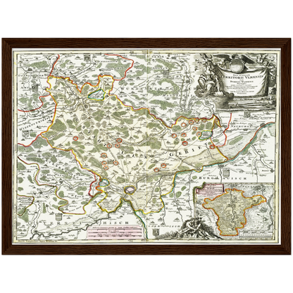 Historical city map  Test product horizontal 3 sizes