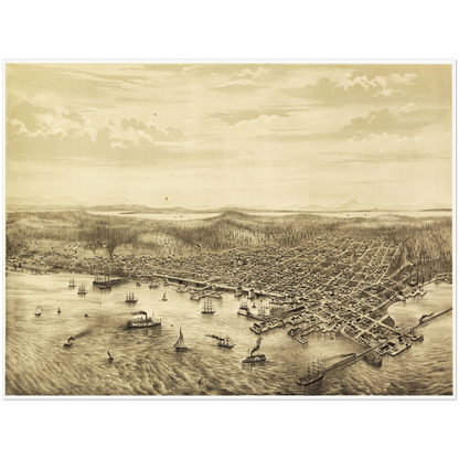 Historical city map  Test product horizontal 3 sizes