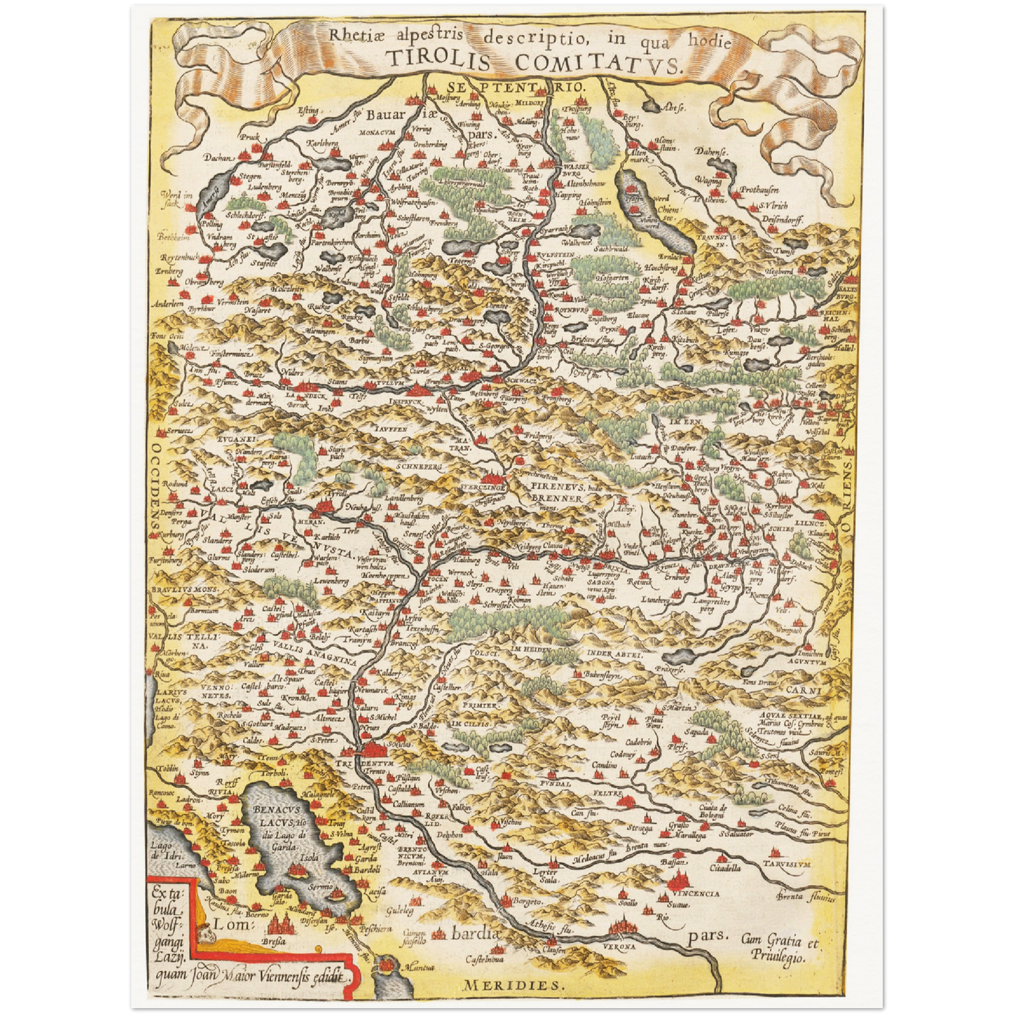 Historical city map  Test product horizontal 3 sizes