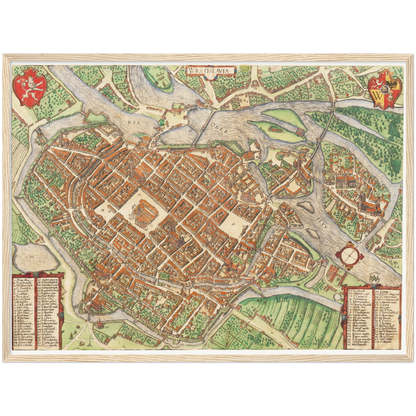 Historical city map  Test product horizontal 3 sizes