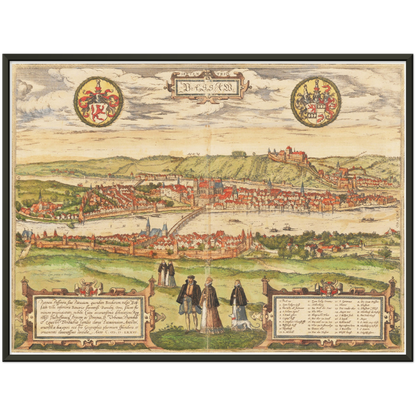 Historical city map  Test product horizontal 3 sizes