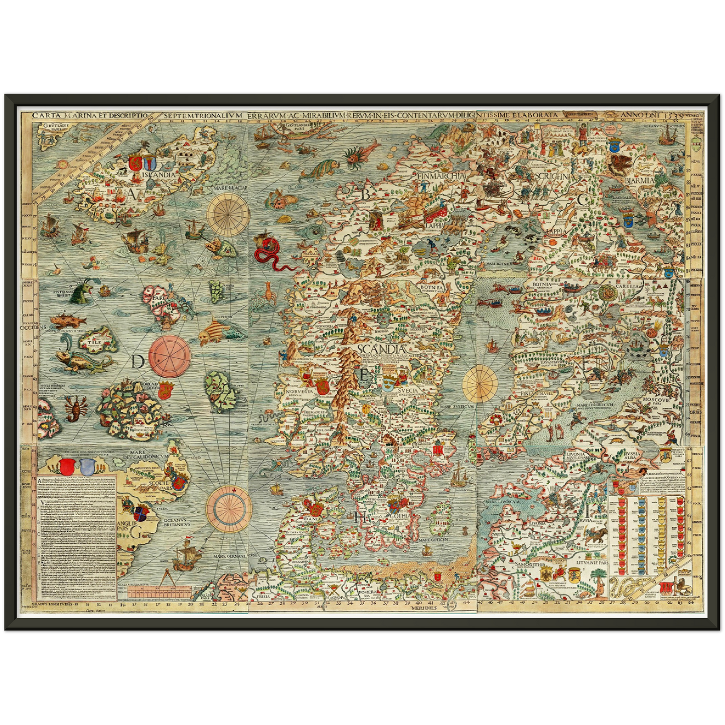 Historical city map  Test product horizontal 3 sizes