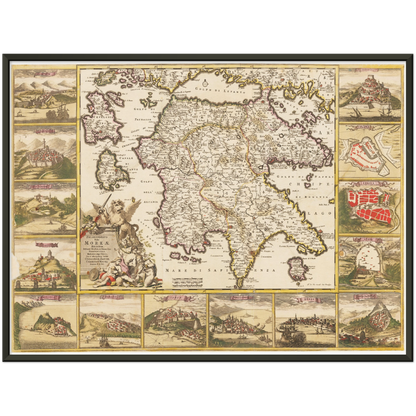 Historical city map  Test product horizontal 3 sizes
