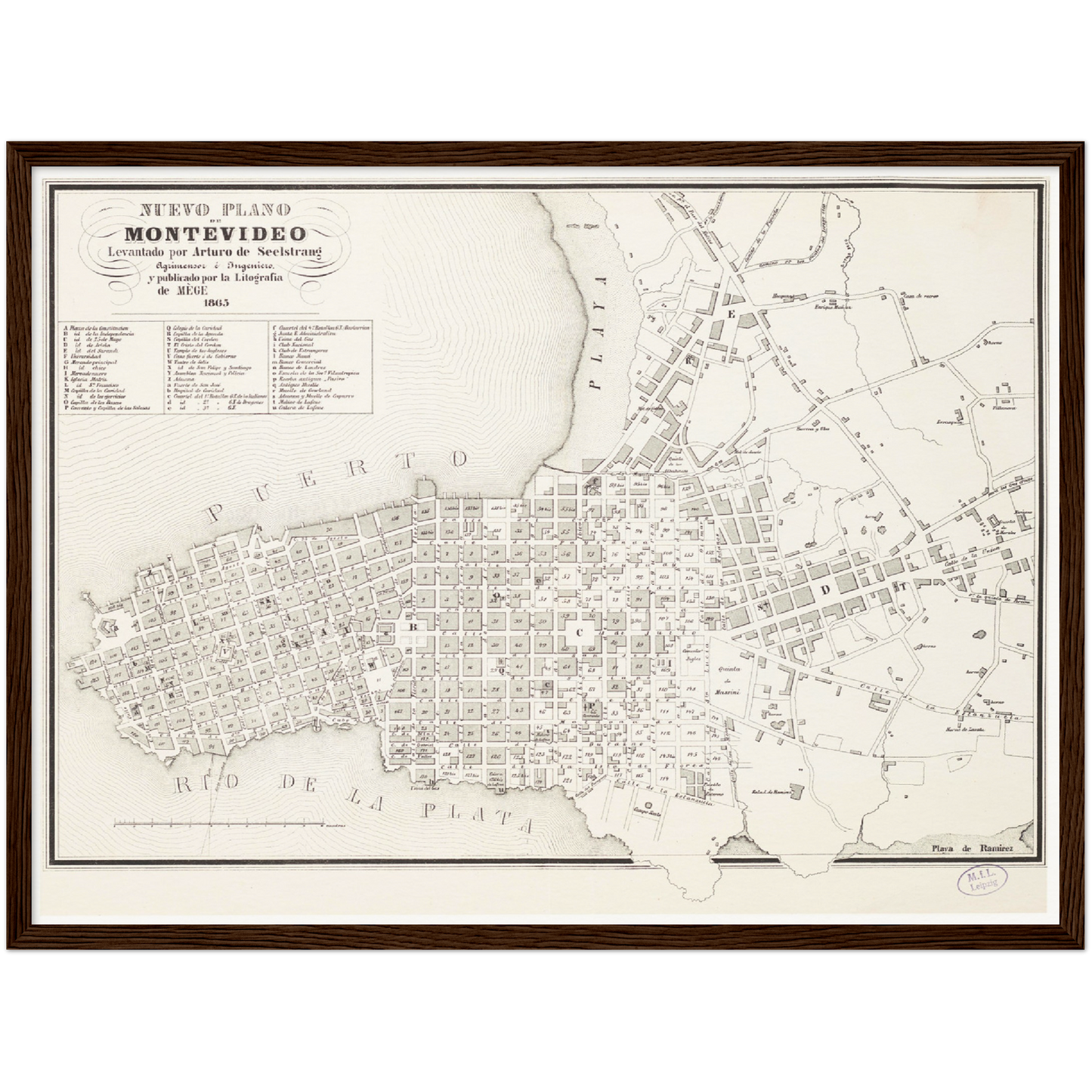 Historical city map  Test product horizontal 3 sizes