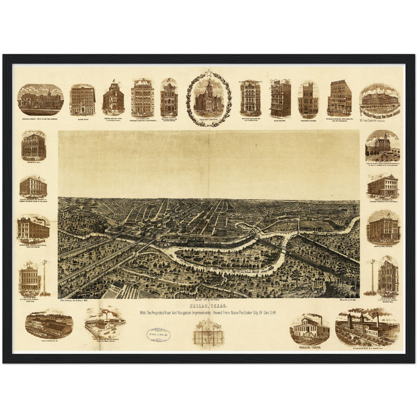 Historical city map  Test product horizontal 3 sizes