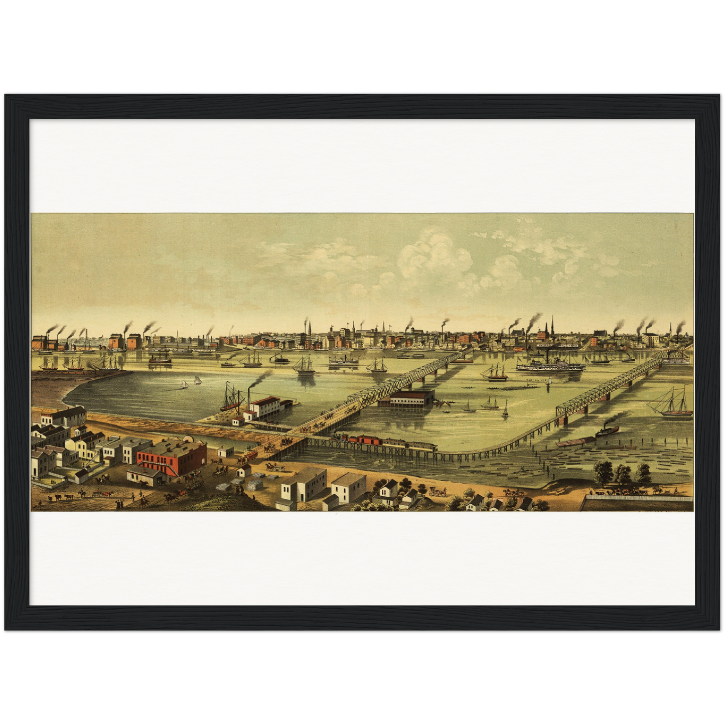 Historische Stadtansicht Toledo um 1876