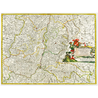 Historical city map  Test product horizontal 3 sizes