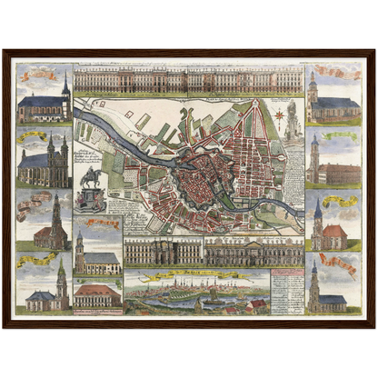 Historical city map  Test product horizontal 3 sizes