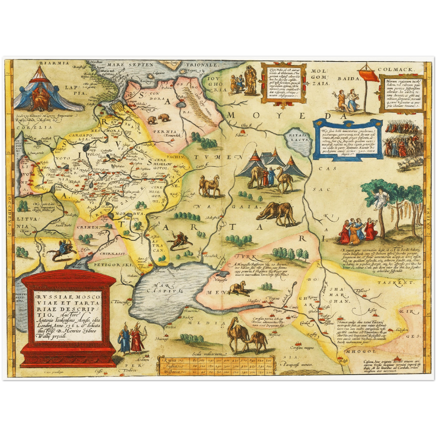 Historische Landkarte Russland um 1580