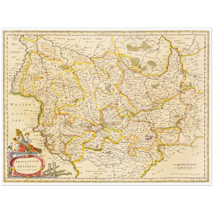 Historical city map  Test product horizontal 3 sizes