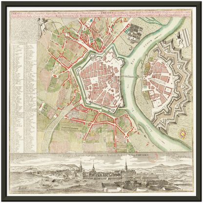 Historical city map  Test product horizontal 3 sizes