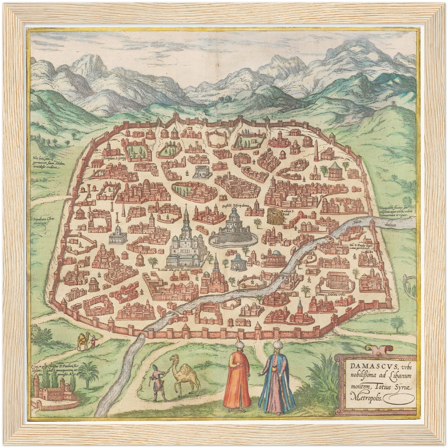 Historical city map  Test product horizontal 3 sizes