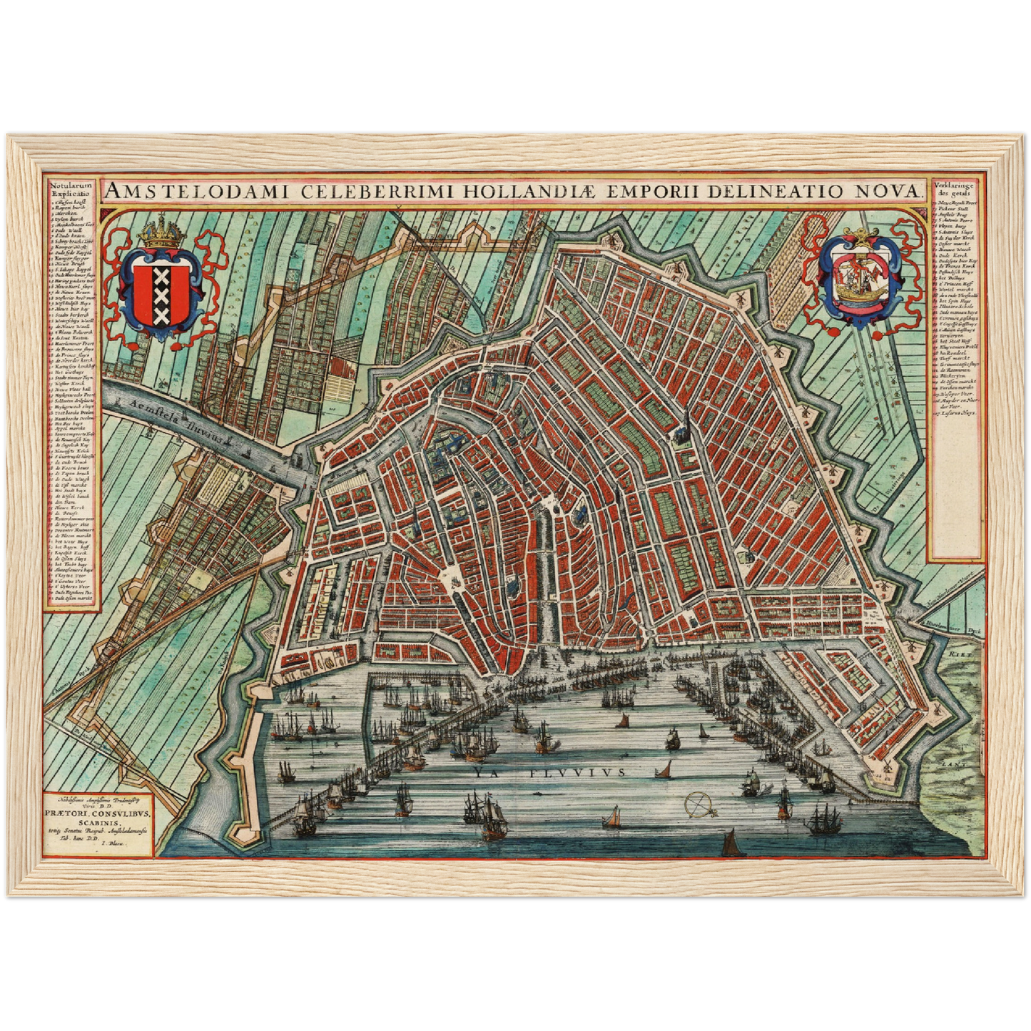 Historischer Stadtplan Amsterdam um 1649