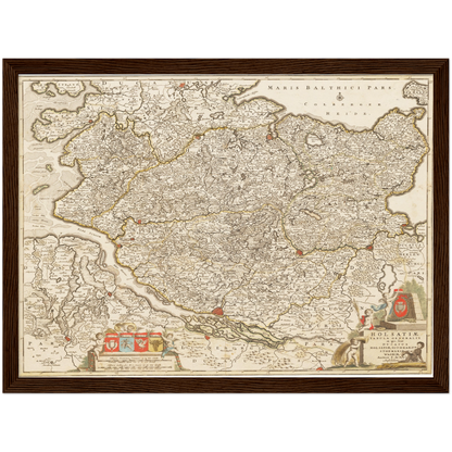 Historical city map  Test product horizontal 3 sizes