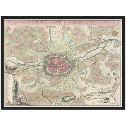 Historical city map  Test product horizontal 3 sizes