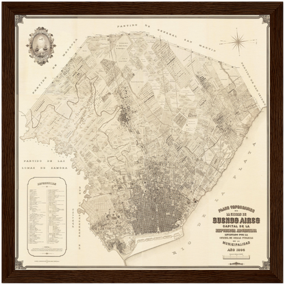 Historical city map  Test product horizontal 3 sizes