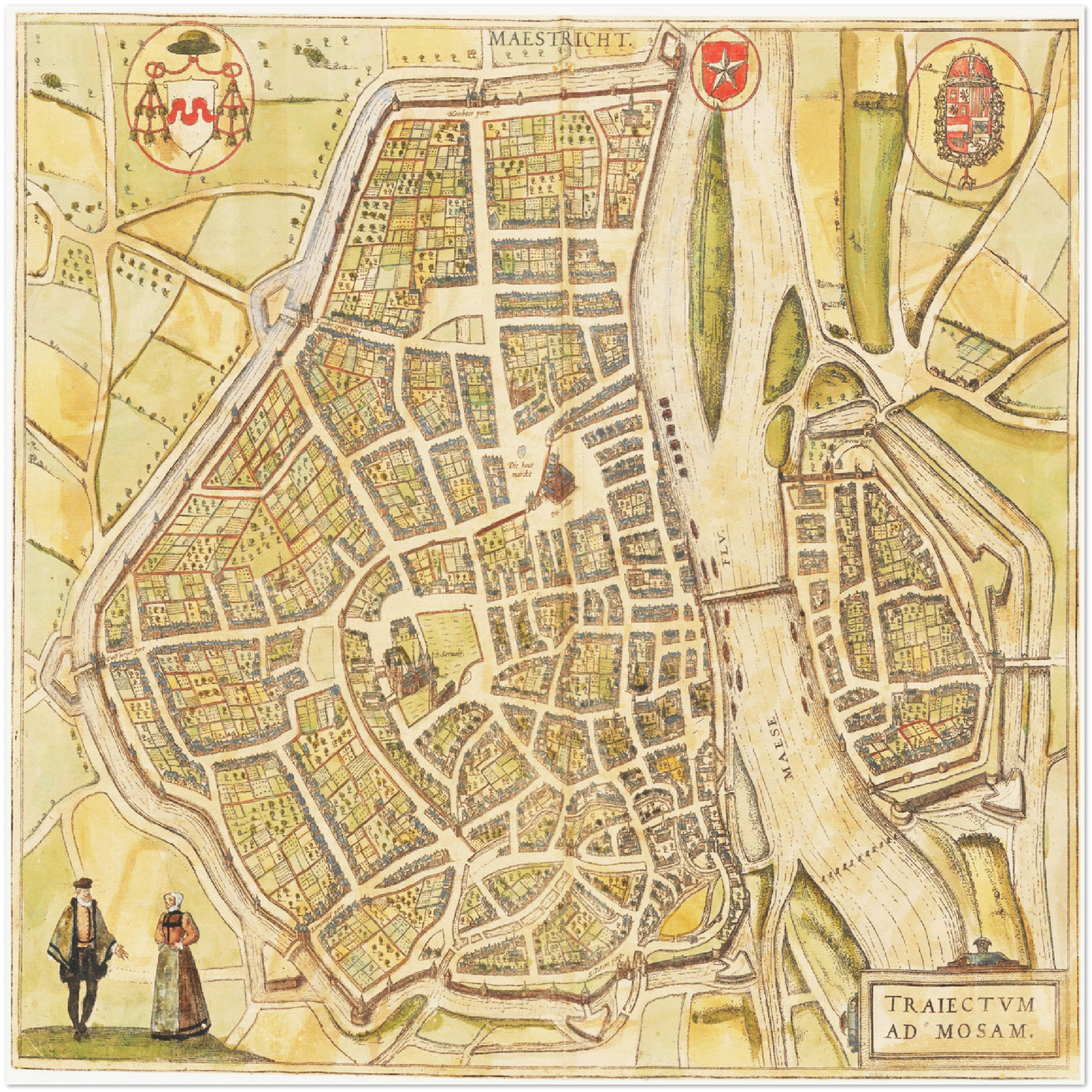 Historical city map  Test product horizontal 3 sizes