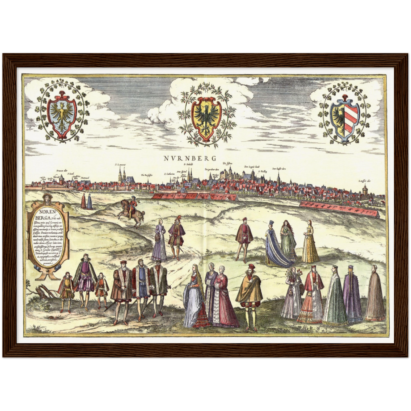 Historical city map  Test product horizontal 3 sizes