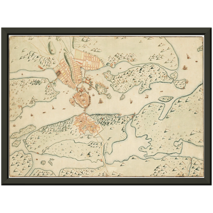 Historical city map  Test product horizontal 3 sizes