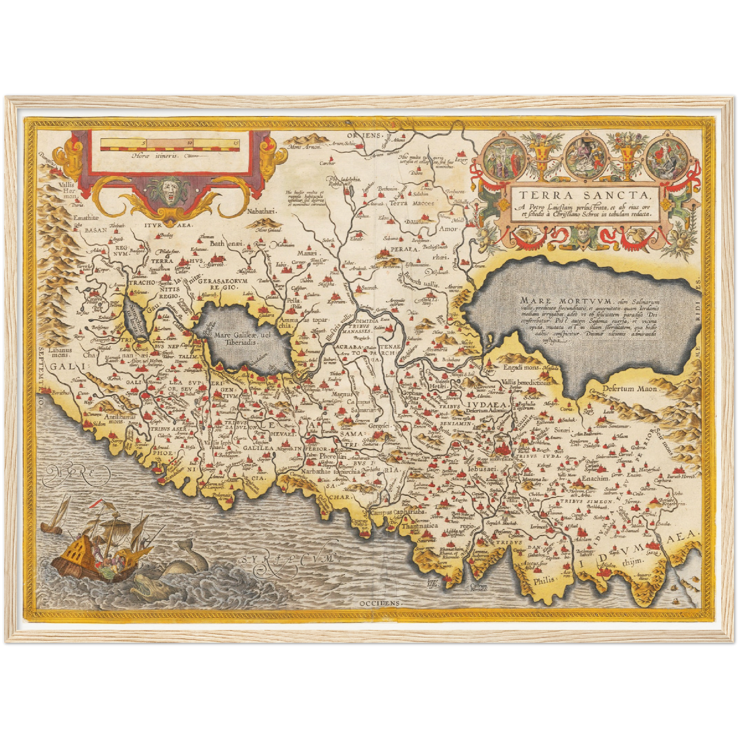 Historische Landkarte Heiliges Land um 1609