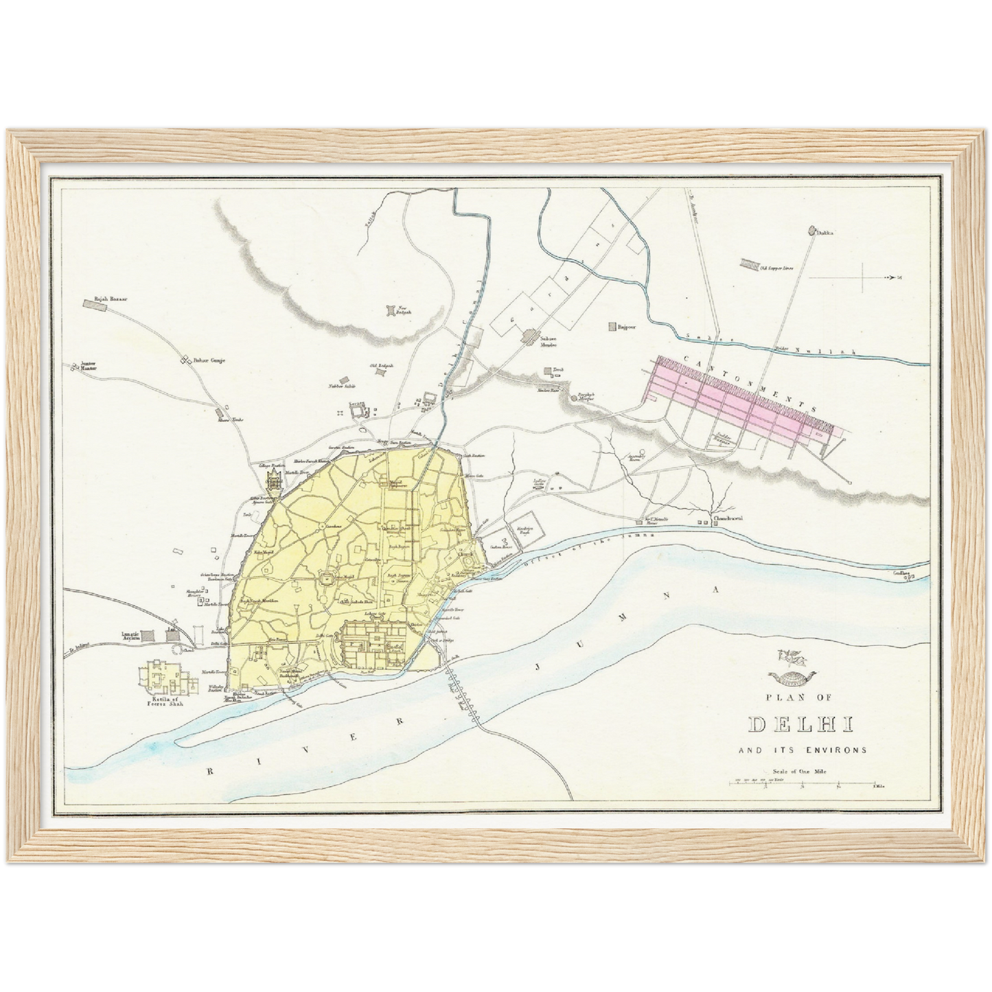 Historical city map  Test product horizontal 3 sizes