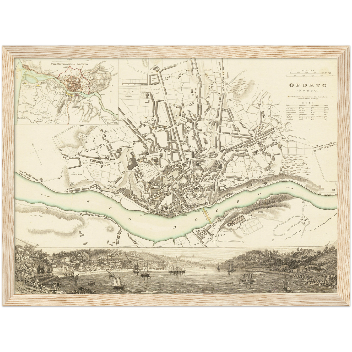 Historical city map  Test product horizontal 3 sizes