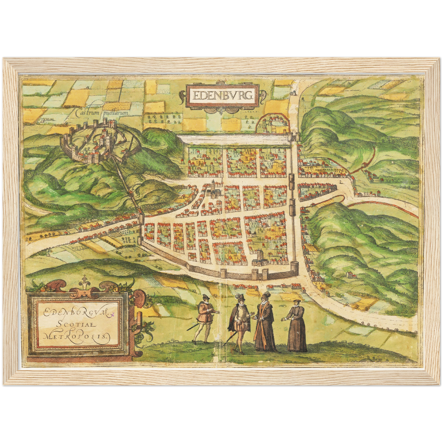 Historischer Stadtansicht Edinburgh um 1580
